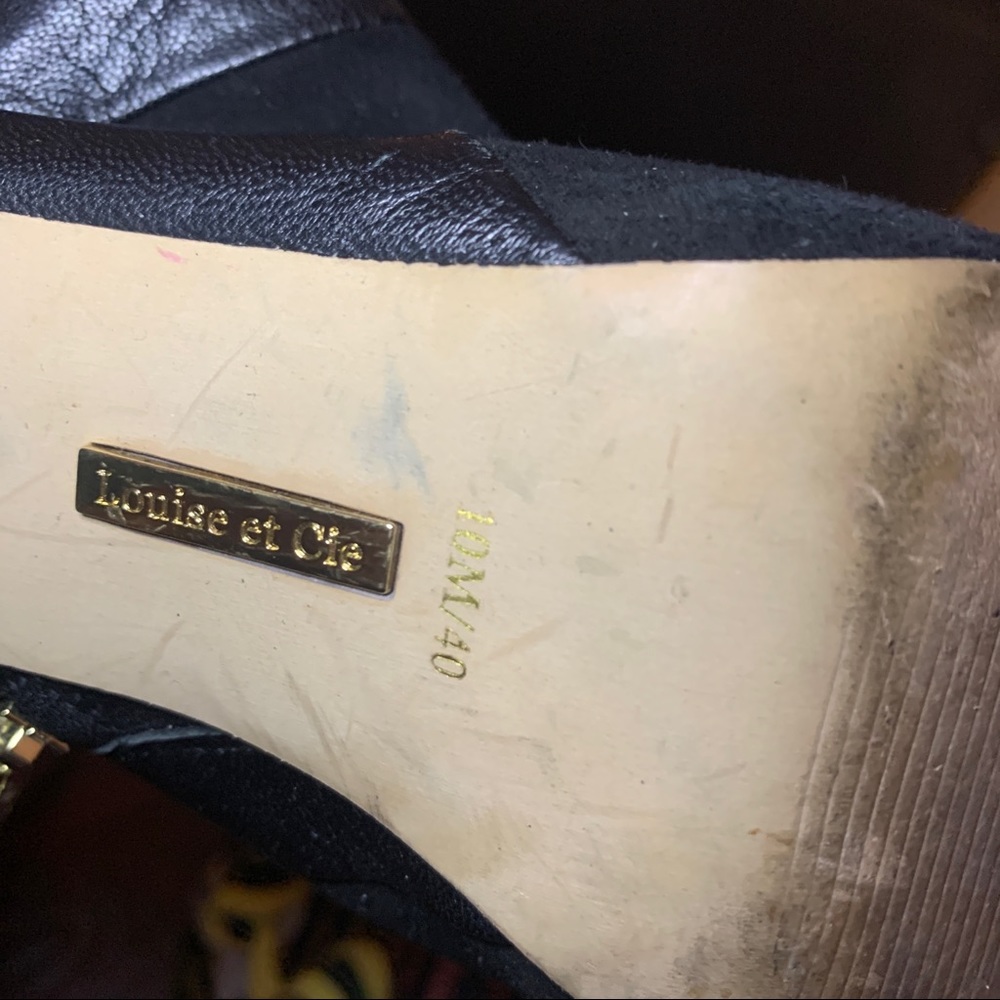 Louis et Cie Leather and Suede Opened Toe Bootie Sandals - Picture 4 of 4